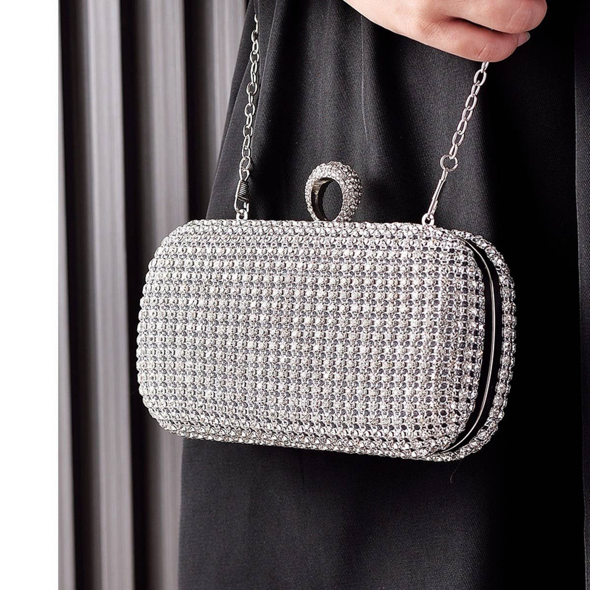 NEW ELEGANT SPARKLING RHINESTONE EVENING BAG_CWAB3611