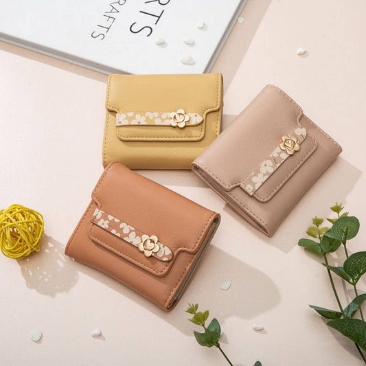 STYLISH SIMPLE FLORAL SHORT WALLET_CWAB2334