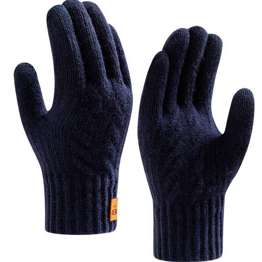 CWAG00546_MEN WINTER THICK KNIT TOUCHSCREEN GLOVES