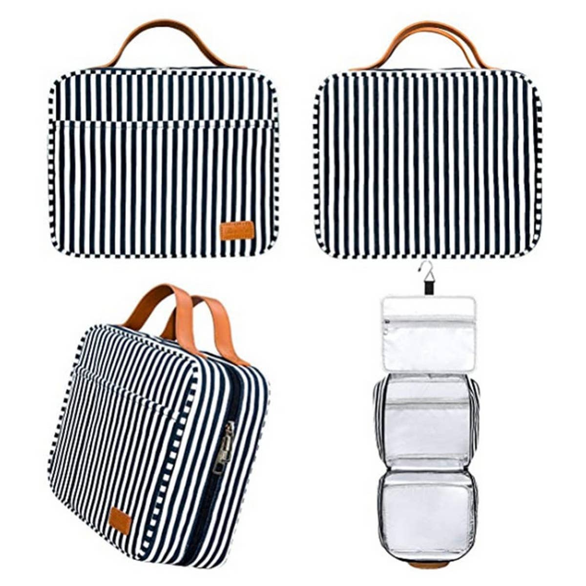 STRIPED WATERPROOF TOILETRY BAG COSMETIC BAG_CWAB2355