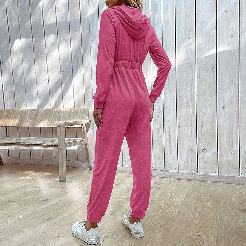 SOLID COLOR CARGO CASUAL ROMPER