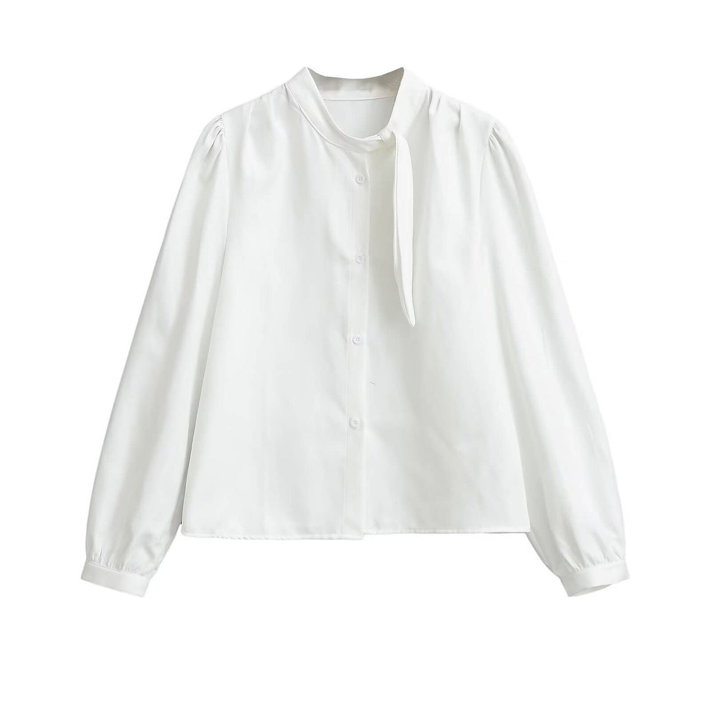 Stand-up collar and straight shoulders shirt