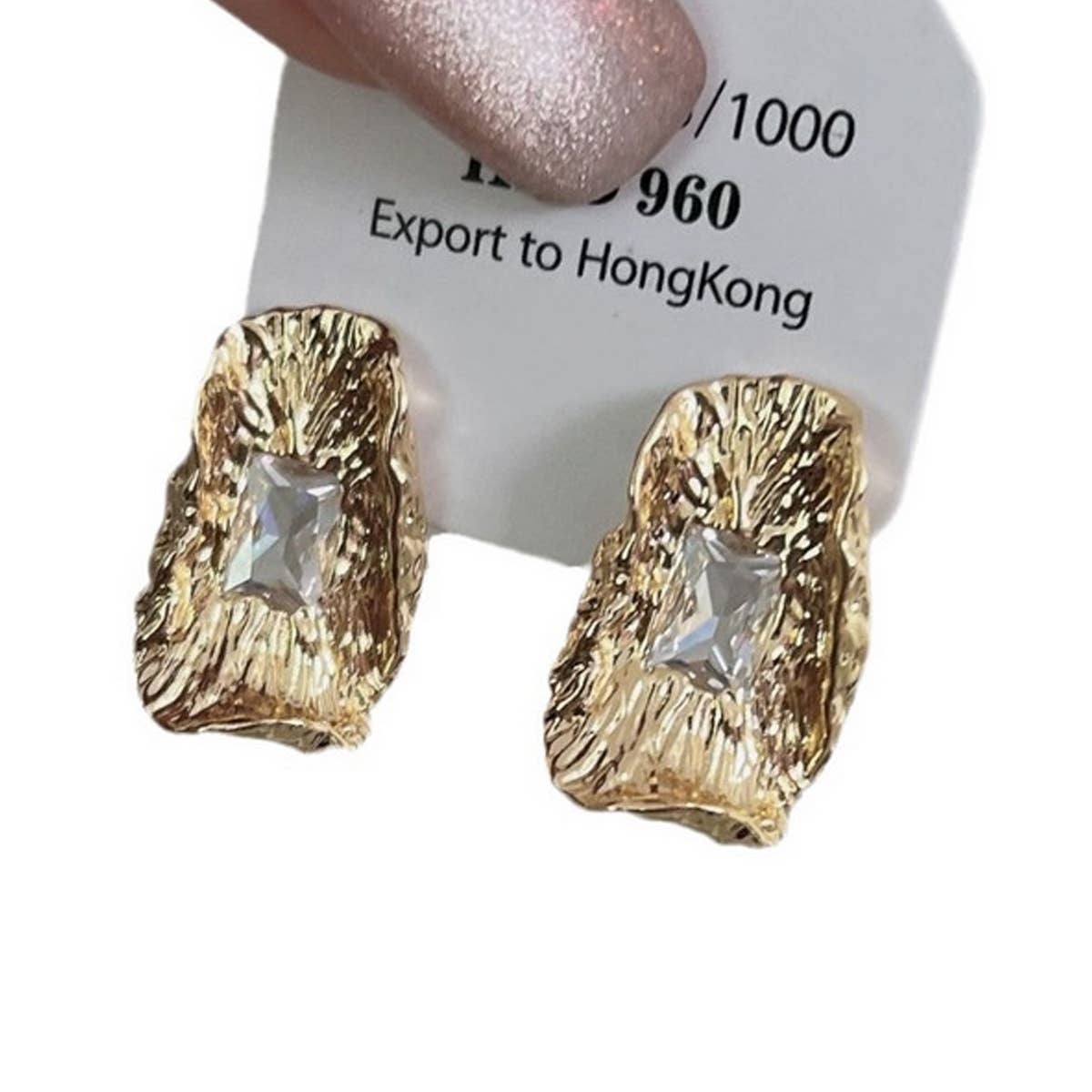 PERSONALIZED HIGH-END IRREGULAR PLEATED EARRINGS_CWAJE1323