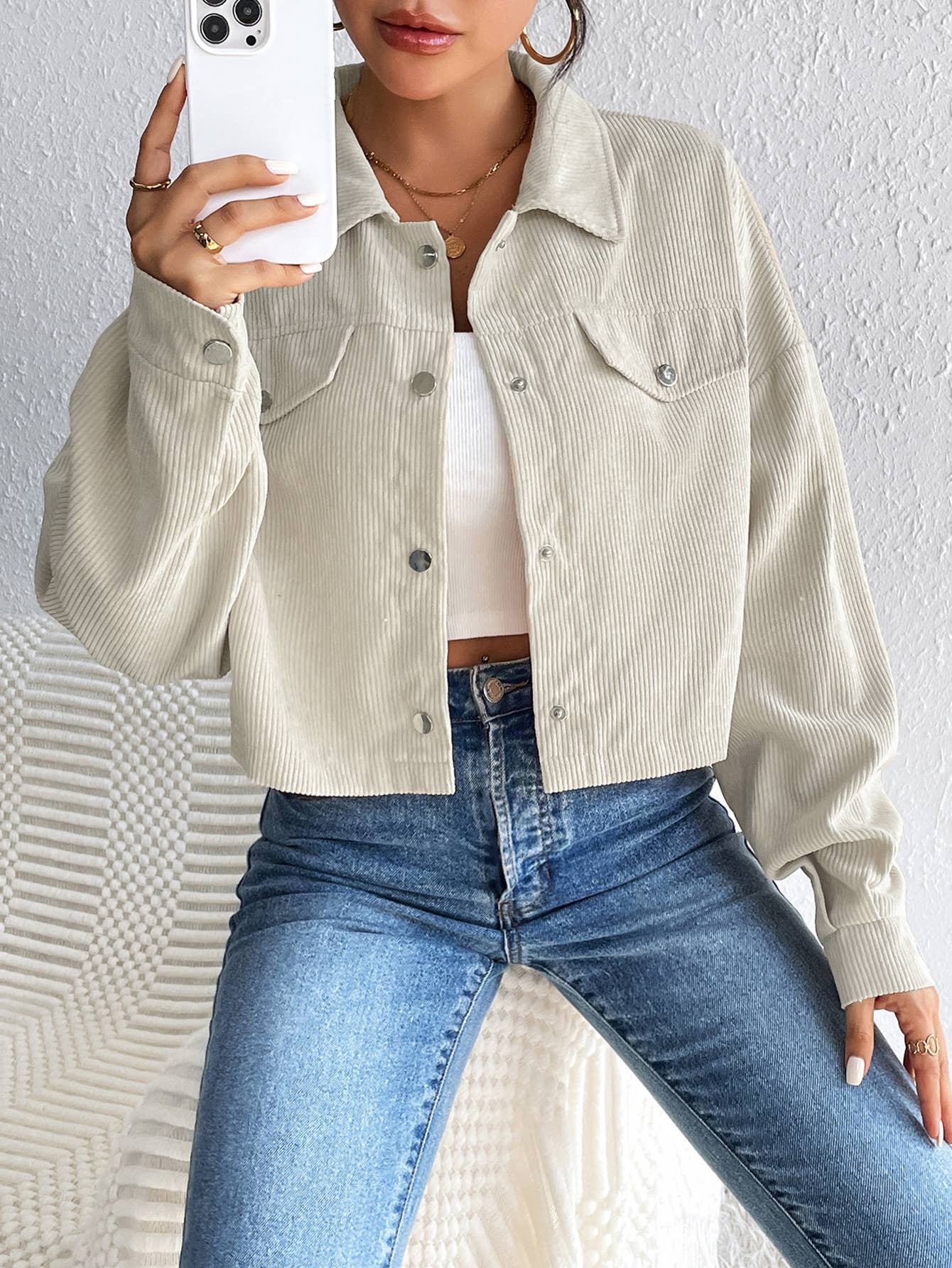 Lapel single-breasted American-style casual coat