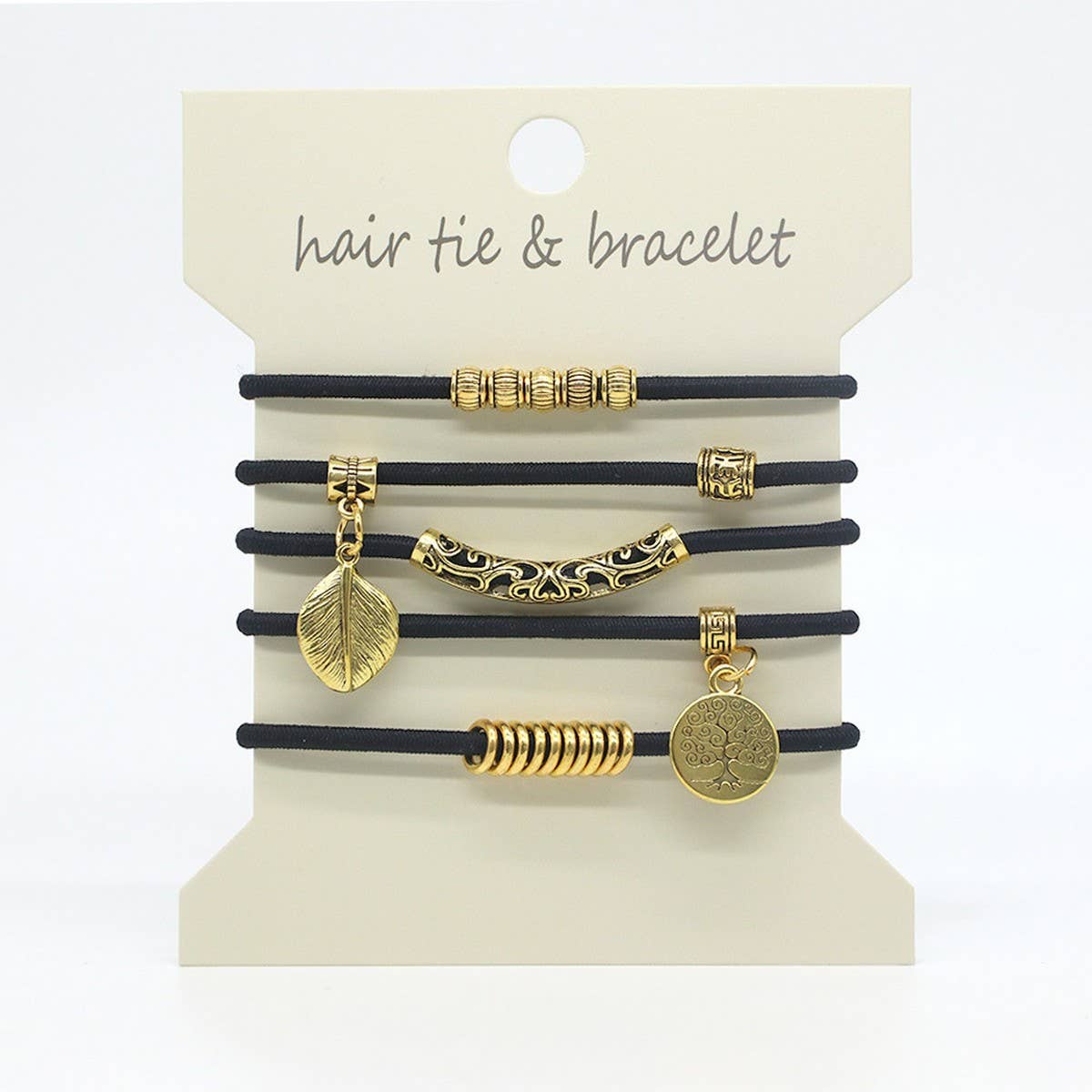 TREE OF LIFE SILVER BRACELET HAIR SCRUNCHIES