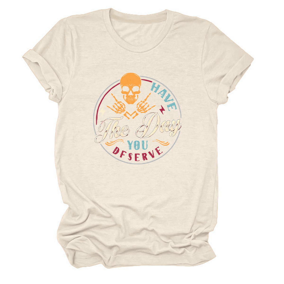 Loose Fit Crew Neck Tee ??Women?™s Casual Wear_CWTTS1529