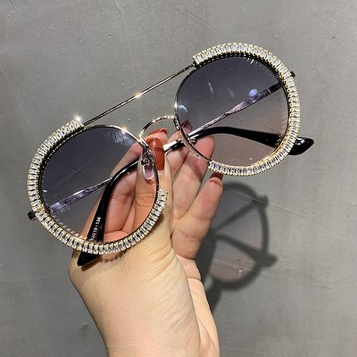 FASHION LUXURY WOMEN'S RETRO ROUND SUNGLASSES_CWASG0786