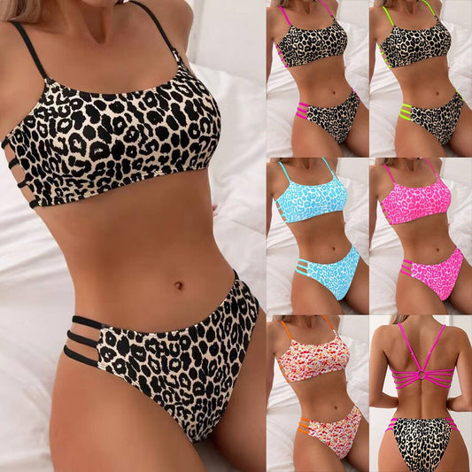 LEOPARD PRINT BIKINI SET - SEXY SWIMSUIT