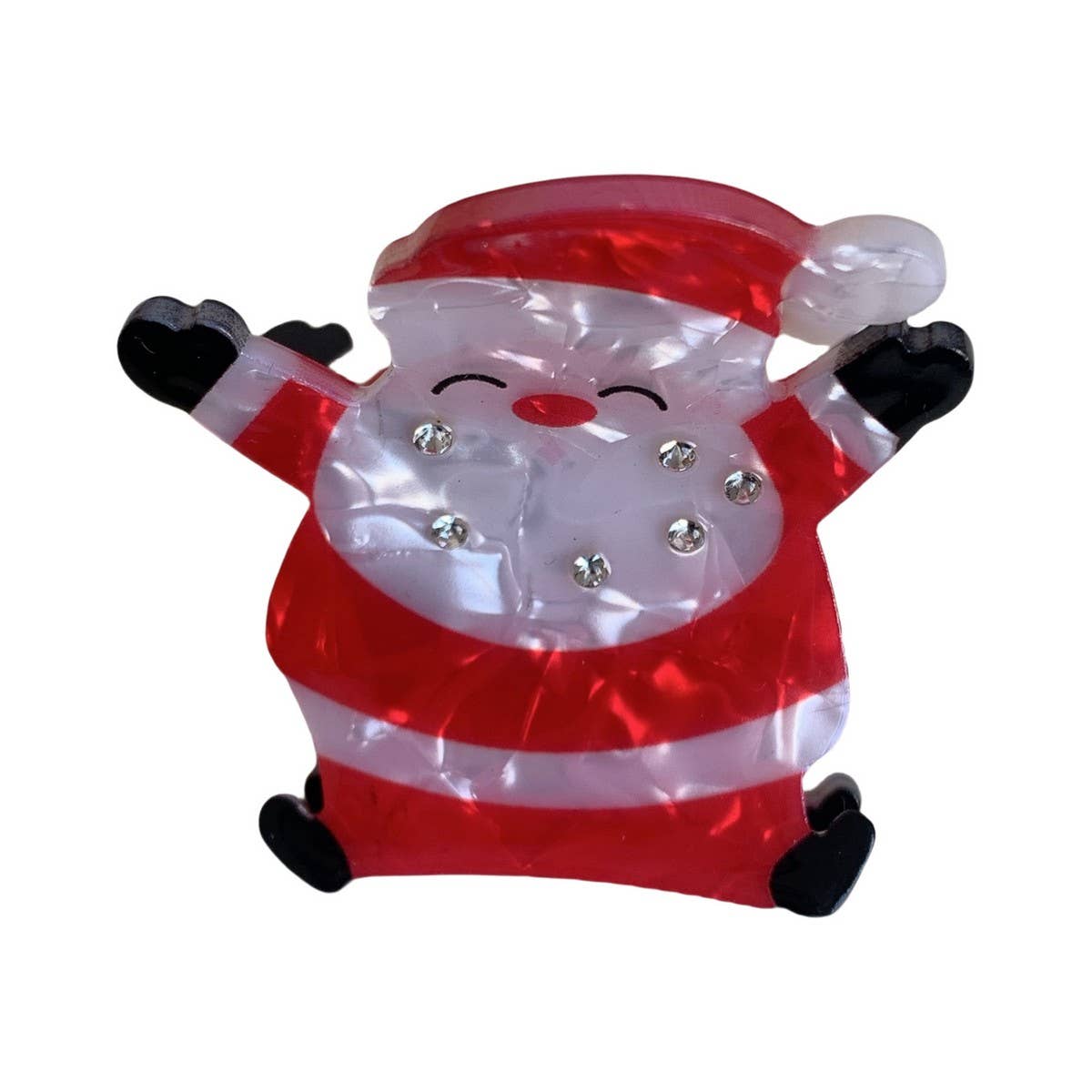 CWAHA07714_CHRISTMAS SANTA PENGUIN RHINESTONE HAIR CLIP