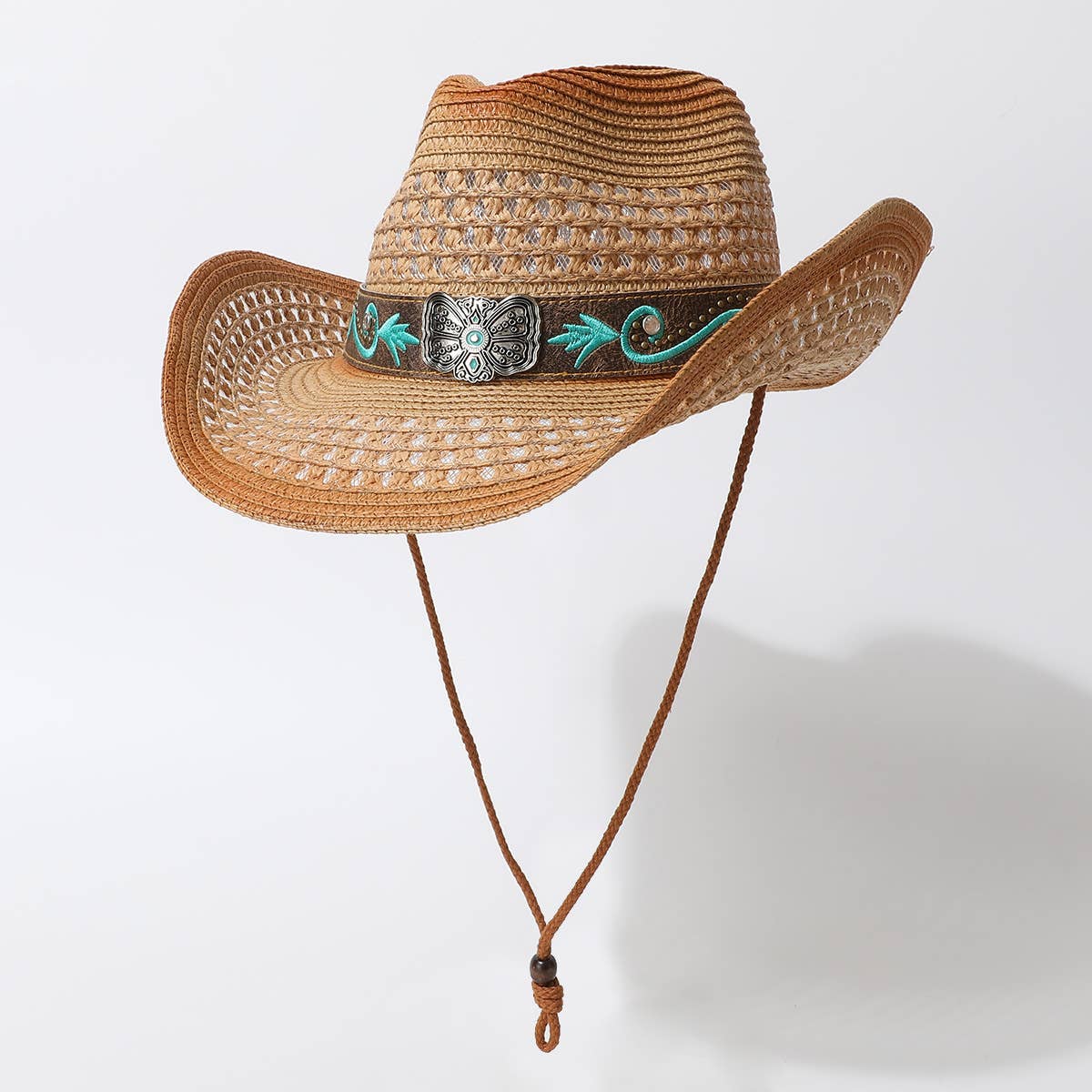Hollow Out Jazz Straw Hat Western Cowboy Style_CWAH3657