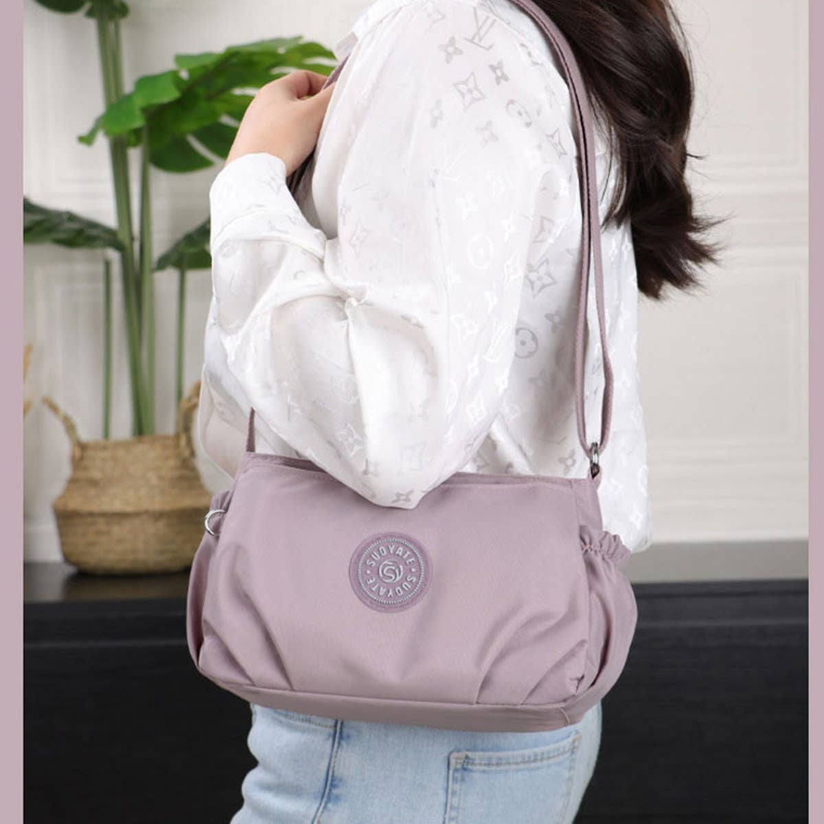 WATERPROOF FABRIC CASUAL SHOULDER MESSENGER BAG