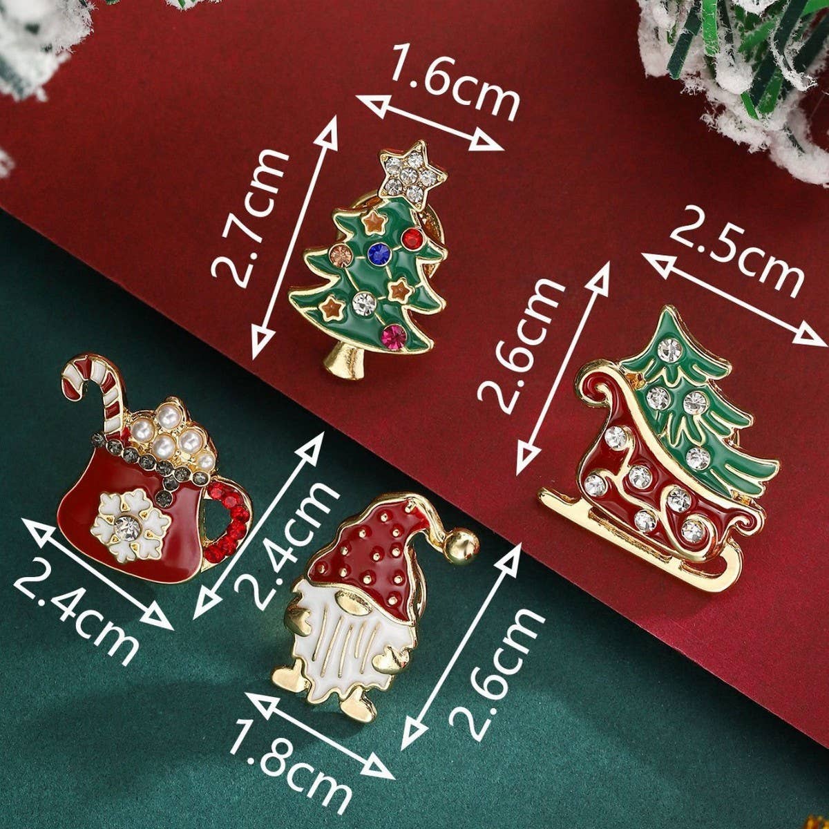 FASHION ALLOY DIAMOND CHRISTMAS THEME BROOCH_CWMM2614