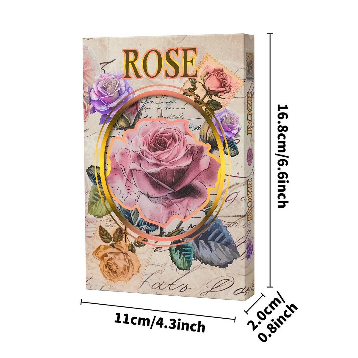 VINTAGE ROSE PORTABLE NOTEBOOK