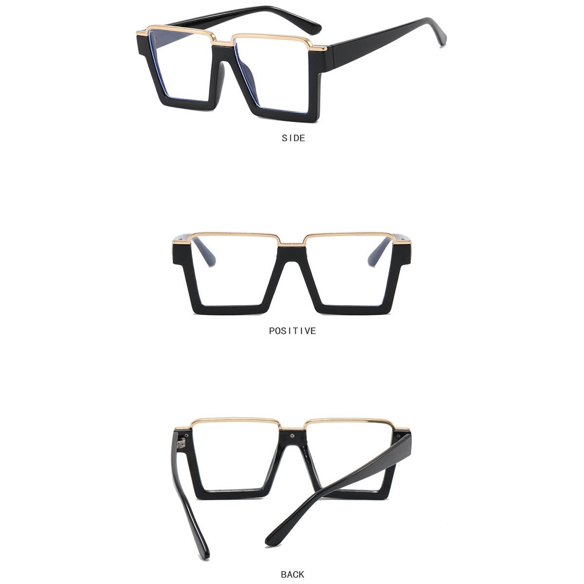 FASHIONABLE SQUARE FLAT GLASSES ANTI-BLUE LIGHT