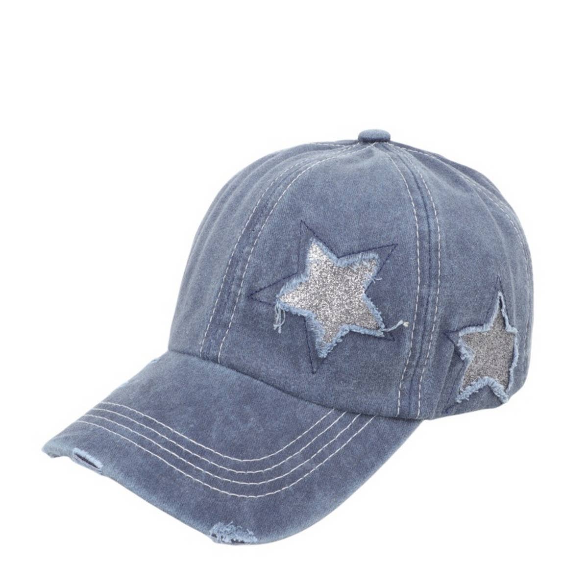 Women's Star Sequin Baseball Cap,  Sun Hat CWAH1126