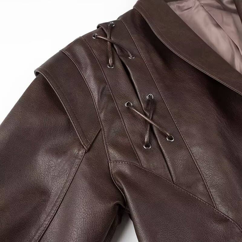 STREET FASHION DESIGN RETRO LEATHER JACKET