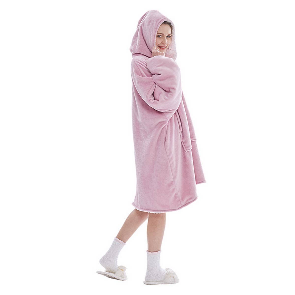 Cozy Wearable Hoodie Blanket Warm Lazy Sweatshirt