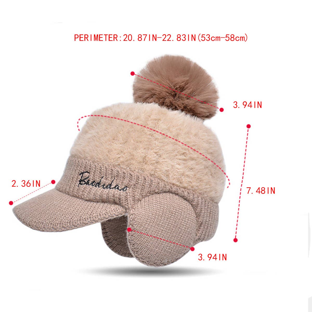 WINTER WARM EAR PROTECTION DUCKBILL BASEBALL CAP