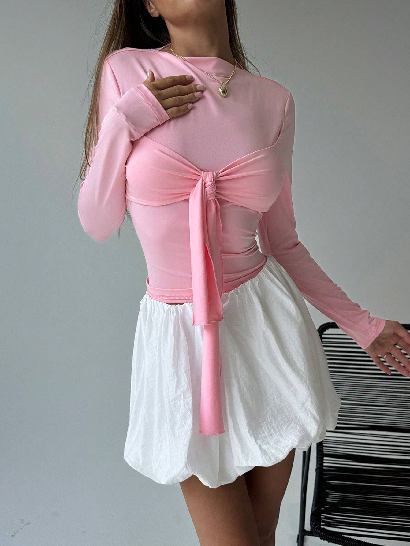 TWIST SLIM SWEET SPICY SWEET WIND T-SHIRT