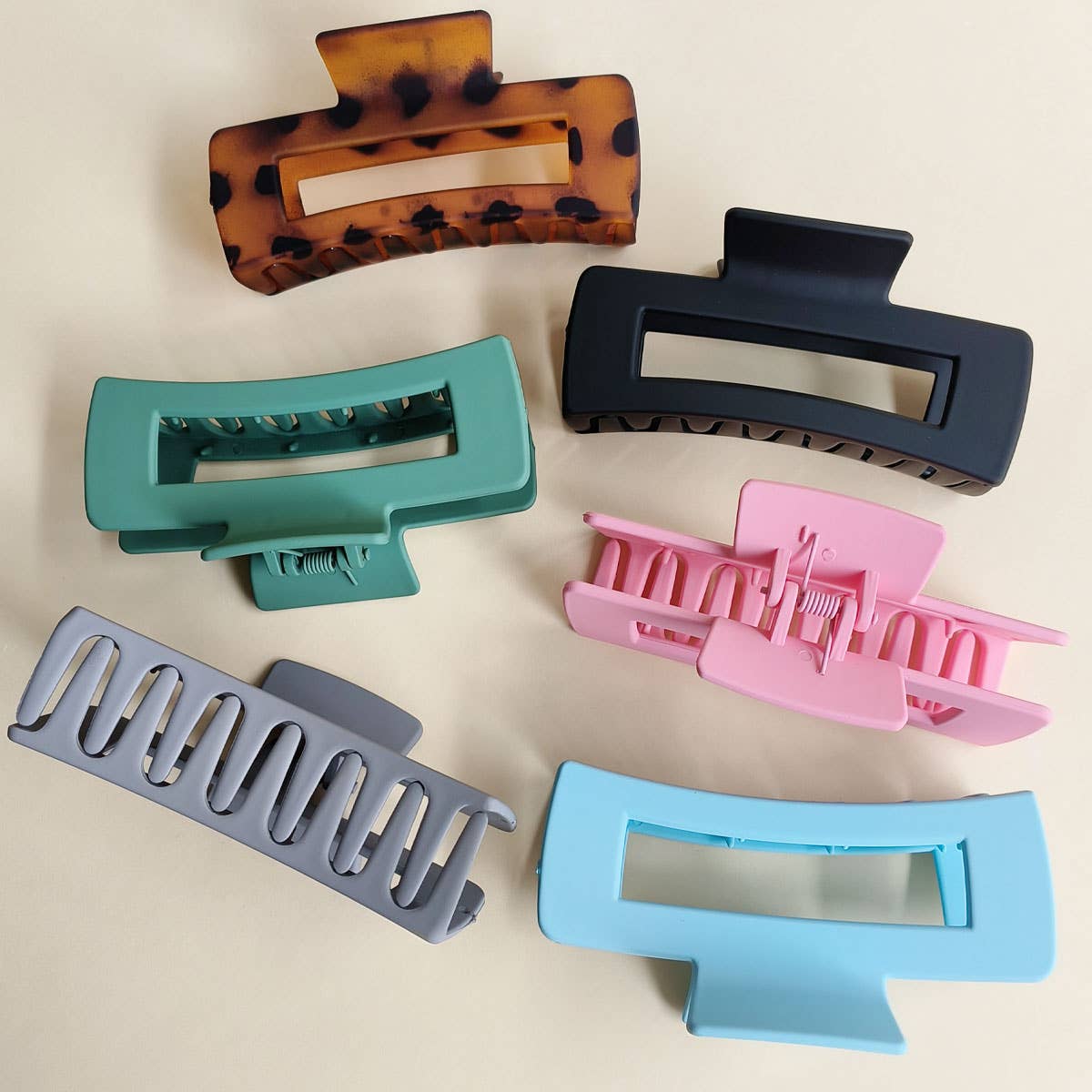 4.1 Inch Matte PS Plastic Hair Claw Clip, Wholesal_CWAHA0091