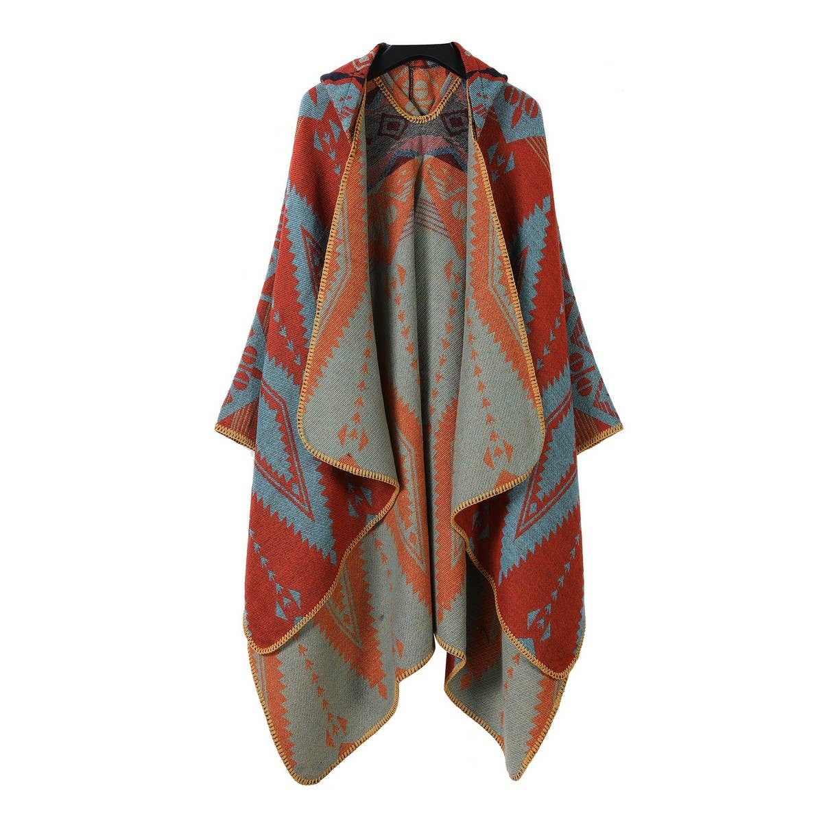 HOODED CAPE SCARF WEAR ETHNIC STYLE SHAWL