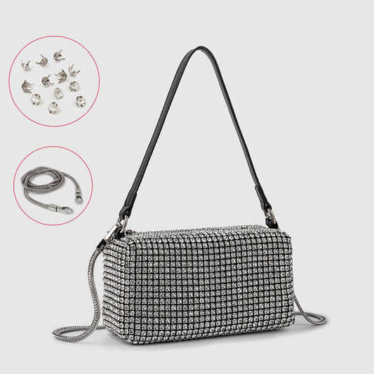 FASHION SMALL SQUARE RHINESTONE EVENING BAG_CWAB3581