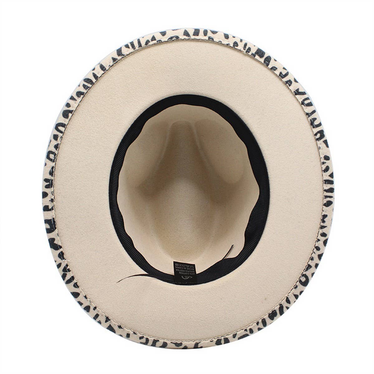 WOOLEN HAT LEOPARD PRINT JAZZ HAT WIDE BRIM HAT_CWAH2543