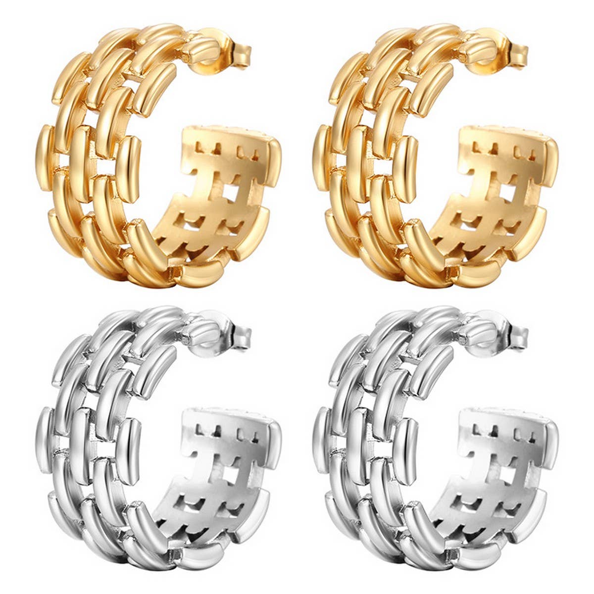 18K GOLD HUGGIE HOOP EARRINGS_CWAJE0552
