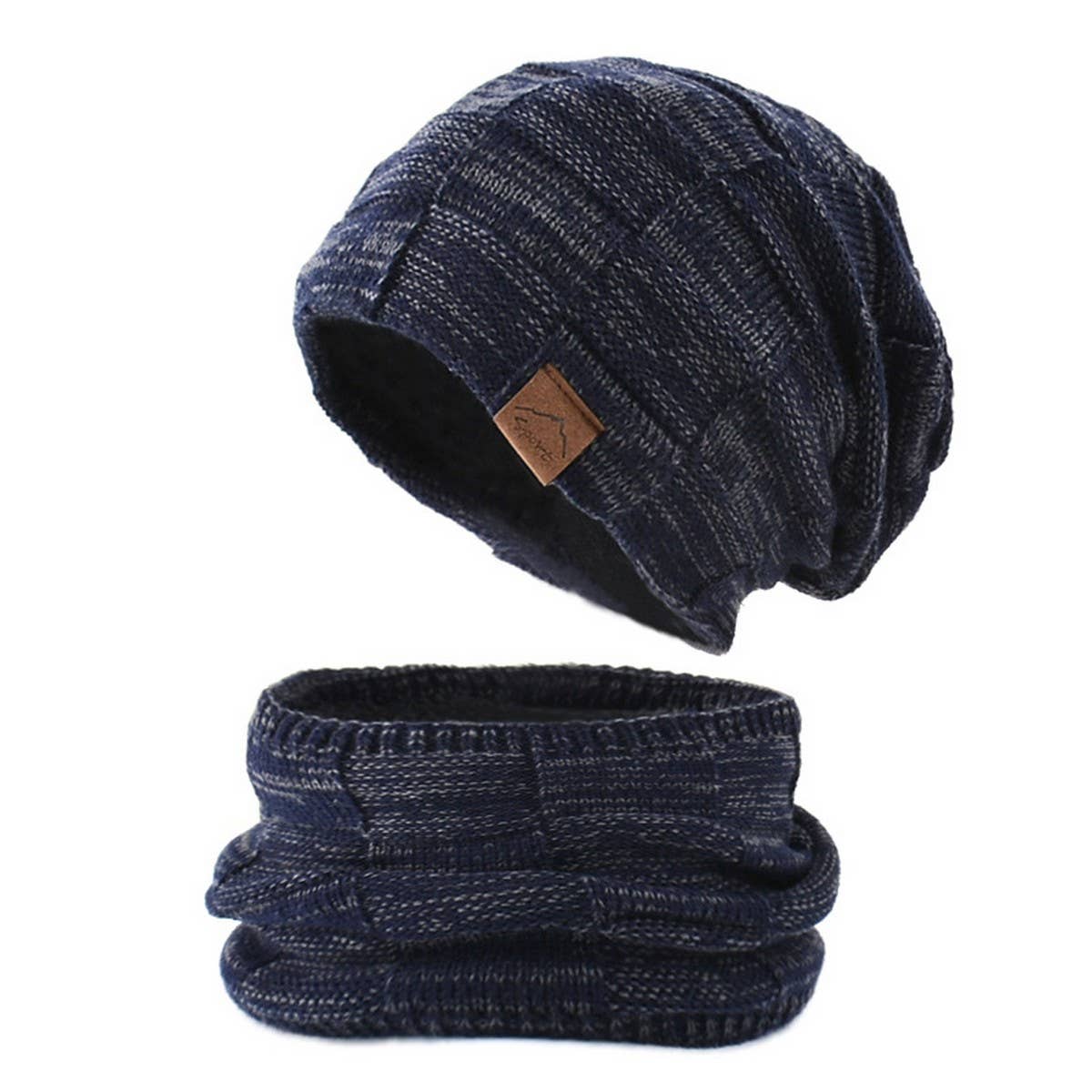 WINTER WARM EARMUFFS HAT AND SCARF TWO-PIECE SET