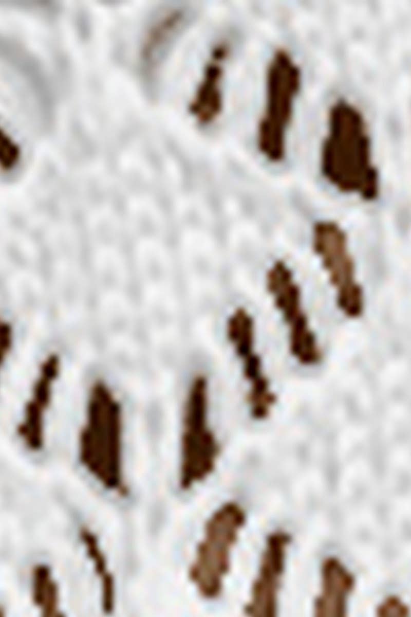 CWDSD6777_V-NECK TIE HOLLOW HOLIDAY KNITTED SUSPENDER DRESS