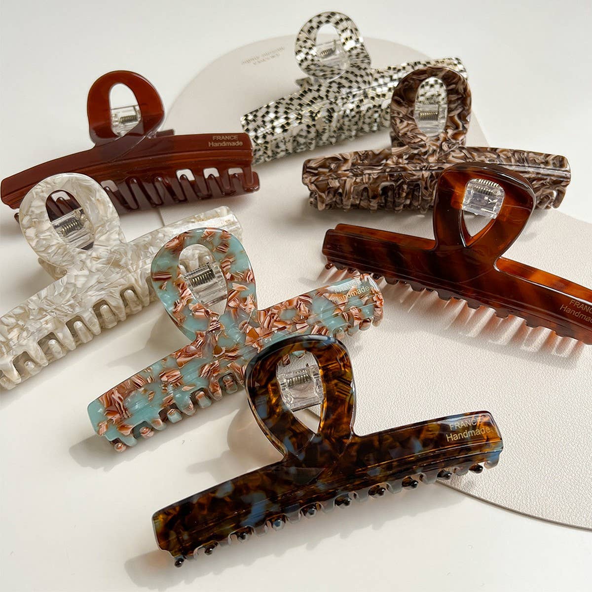 Large Brown Acetate Claw Clip ??Retro Chic Style_CWAHA6003