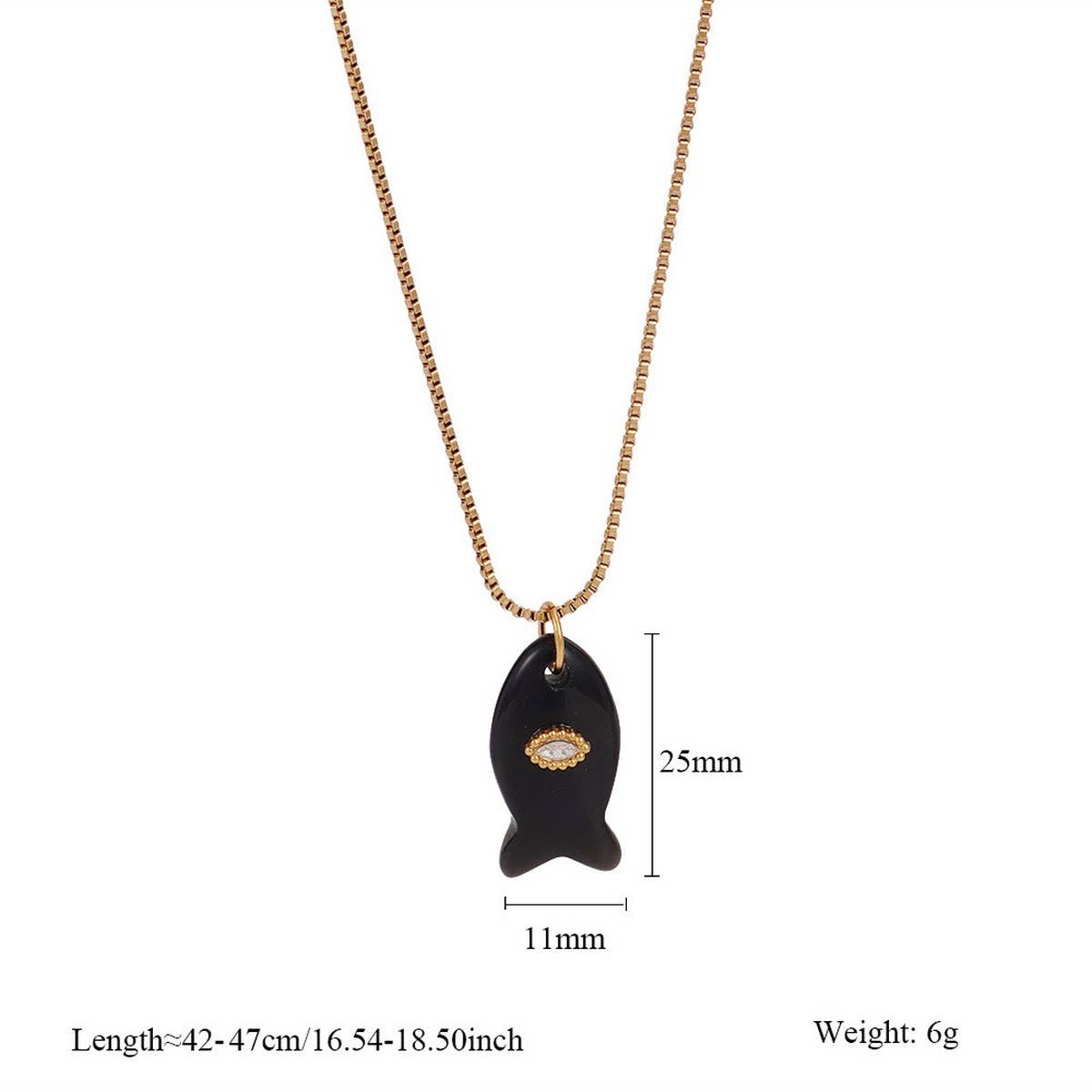 Minimal Fish Pendant Necklace for Beach