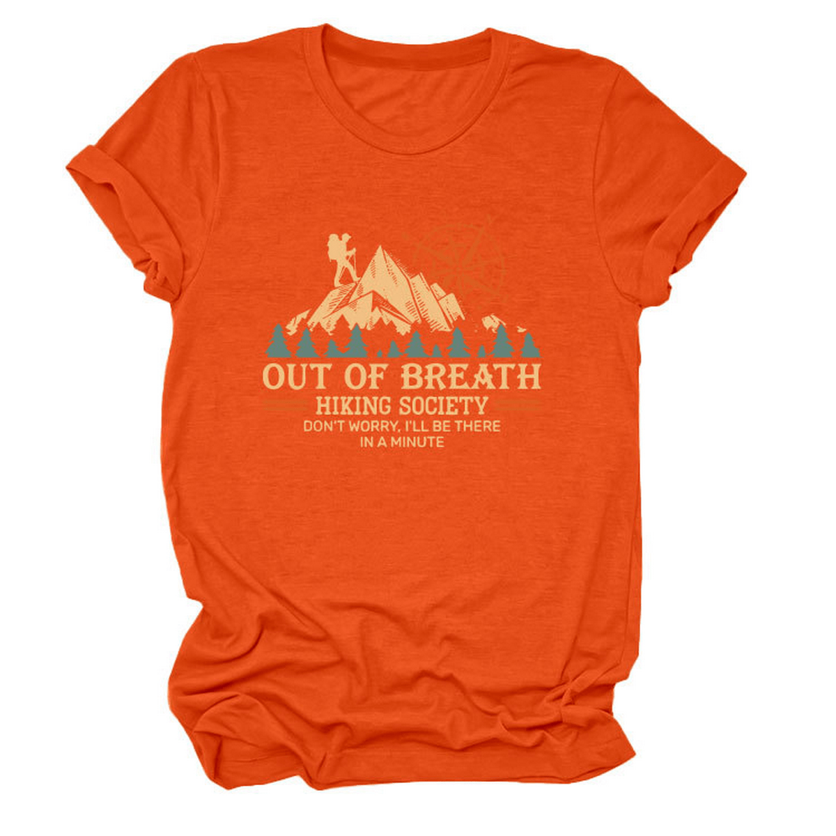 Comfy Crew Neck Tee ??Hiking Quote for Women_CWTTS1523