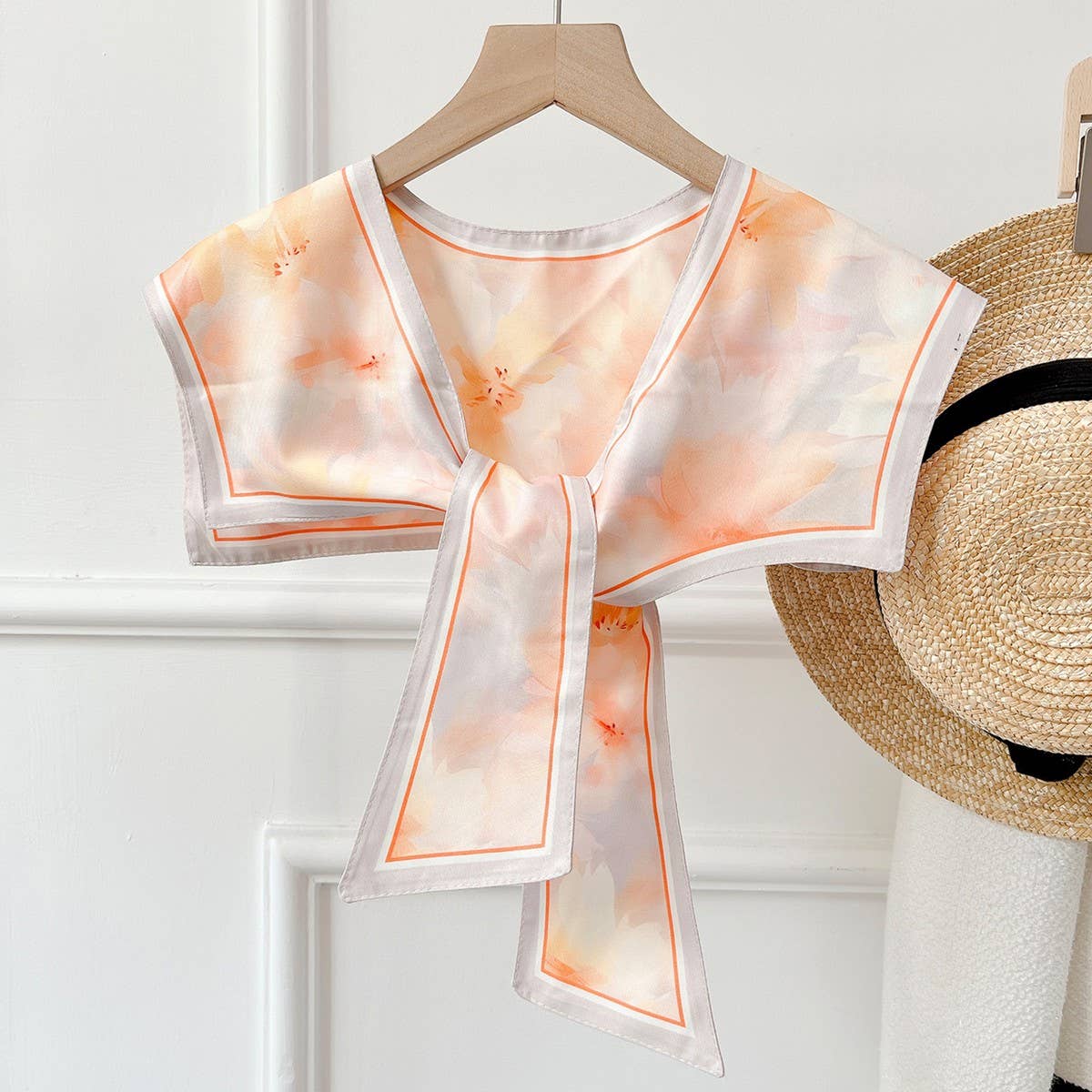 CWASC03128_PASTORAL OIL PAINTING PRINT SHAWL FOR WOMEN