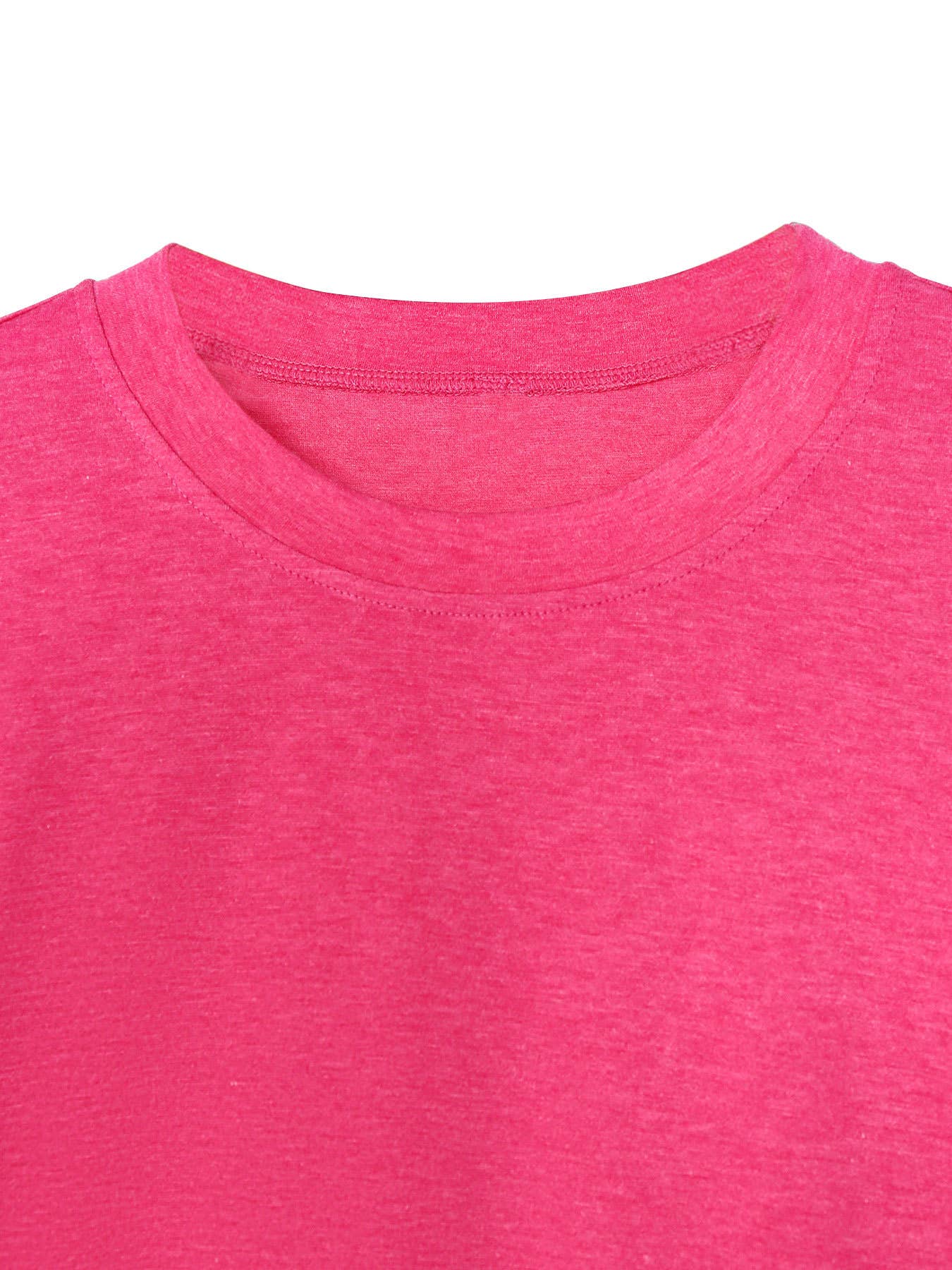 SOLID COLOR CASUAL CREWNECK COMFORTABLE T-SHIRT