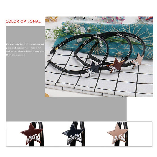 FIVE-POINTED STAR HEADBAND PEARL DIAMOND HEADBAND