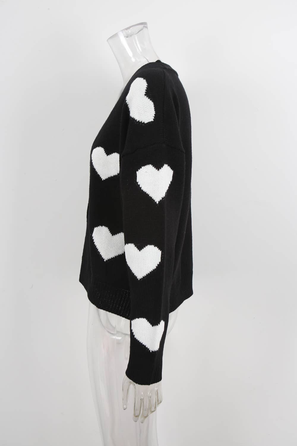 Valentine's Day long-sleeved knitted cardigan