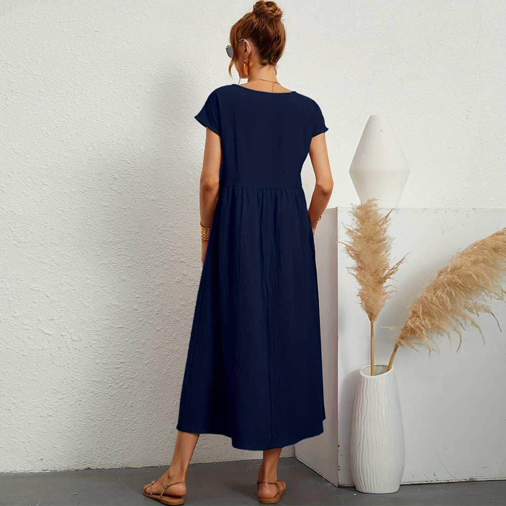 STYLISH AND ELEGANT LONG CASUAL DRESS