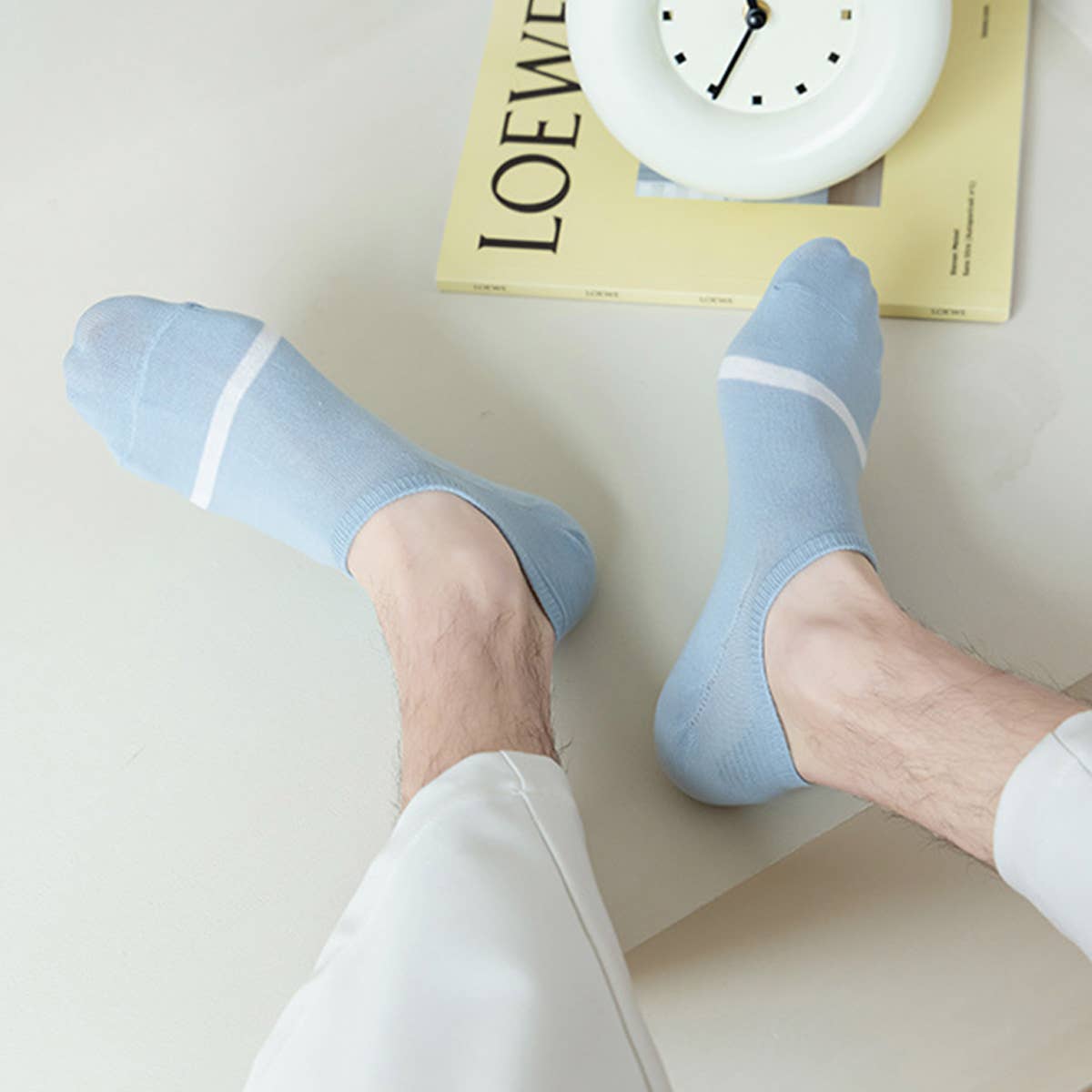 CWMS2469_NEW STYLE SHALLOW STRIPED THIN SOCKS