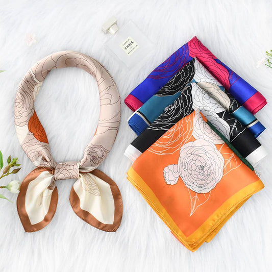 NEW FLORAL FLOWER SQUARE SCARF