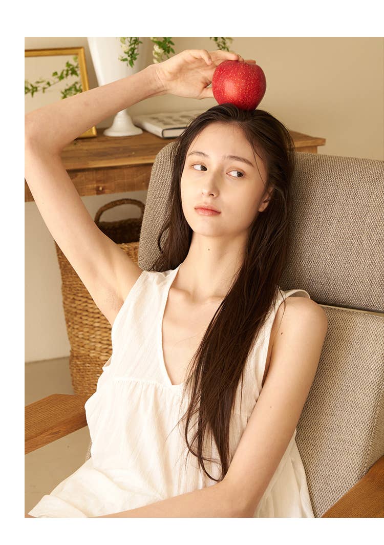 V-neck shirt loose wide leg shorts home suit