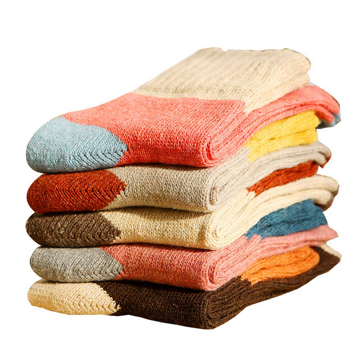 WINTER COLOR MATCHING 5 PAIRS OF SOCKS PER PACK