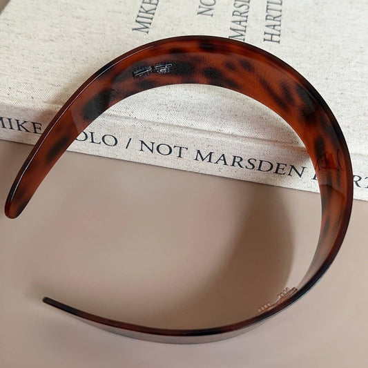 LEOPARD PRINT NON-SLIP WIDE BRIM HEADBAND