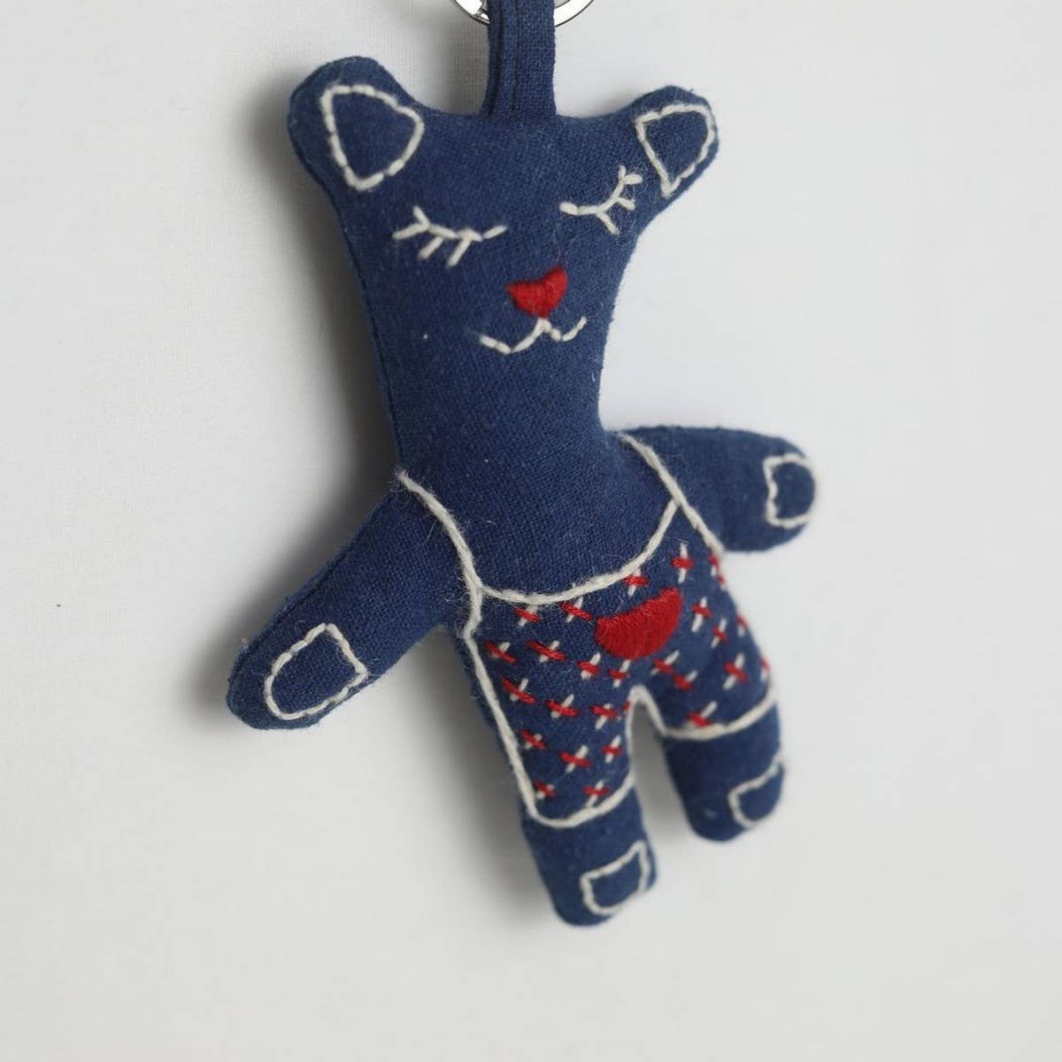 Handcrafted Crooked Bear Doll with Indigo Dye