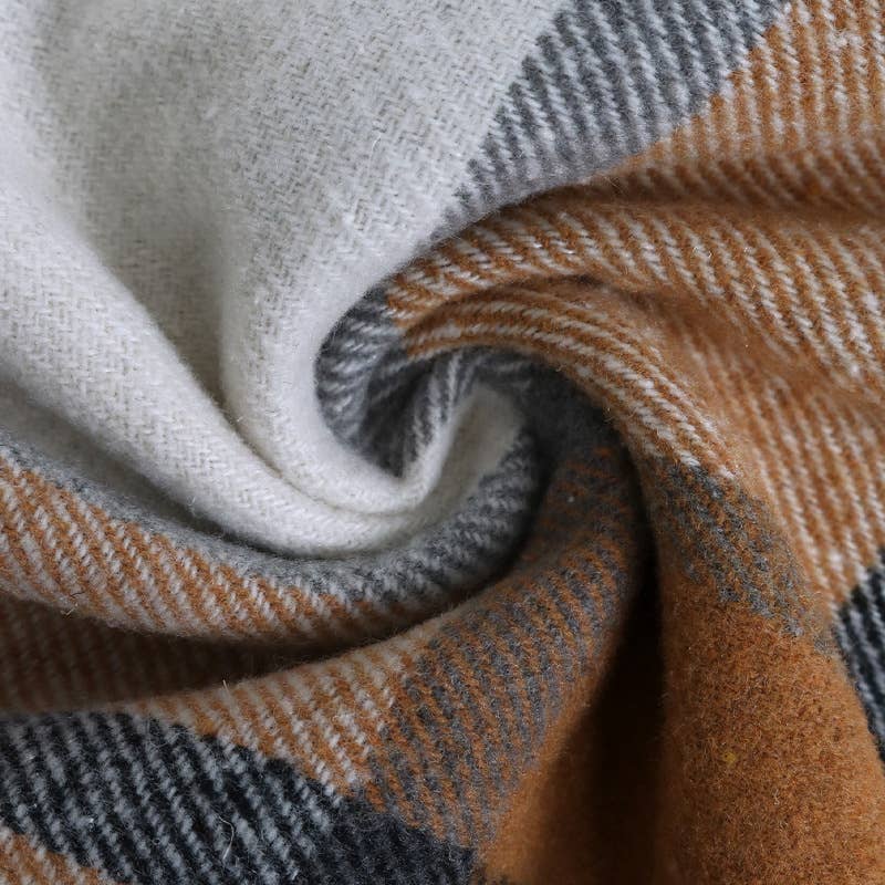 VINTAGE CLASSIC PLAID LONG LOOSE CASUAL HOODIE