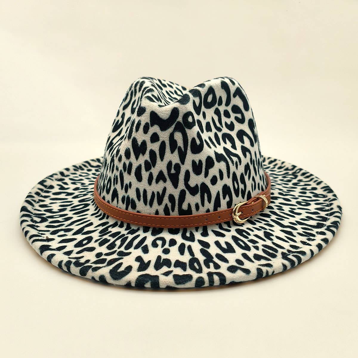 WOMEN WARM AND SIMPLE LEOPARD PANAMA HAT_CWAH0704