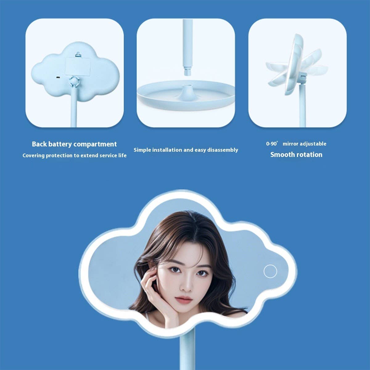 PORTABLE LED MAKEUP MIRROR WITH FILL LIGHT_CWMM5636