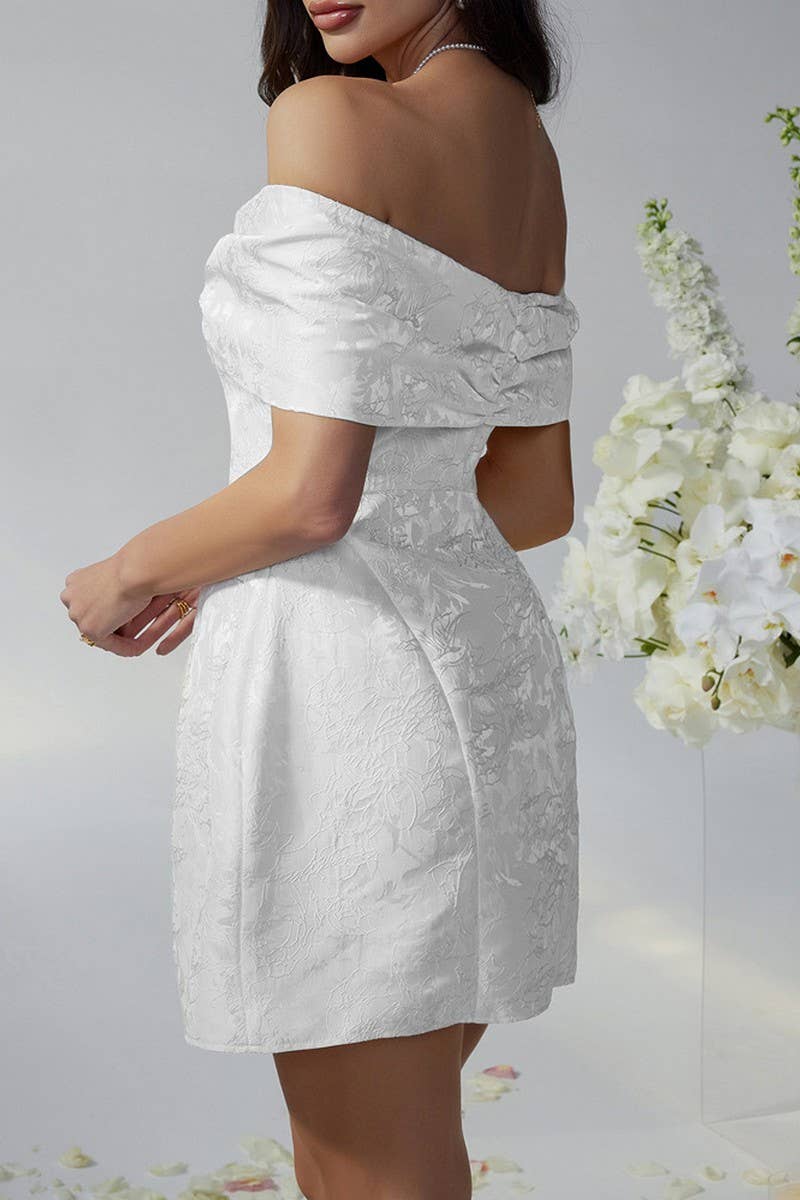 CWDSD7851_BOW-KNOT LADYLIKE TUBE TOP DRESS