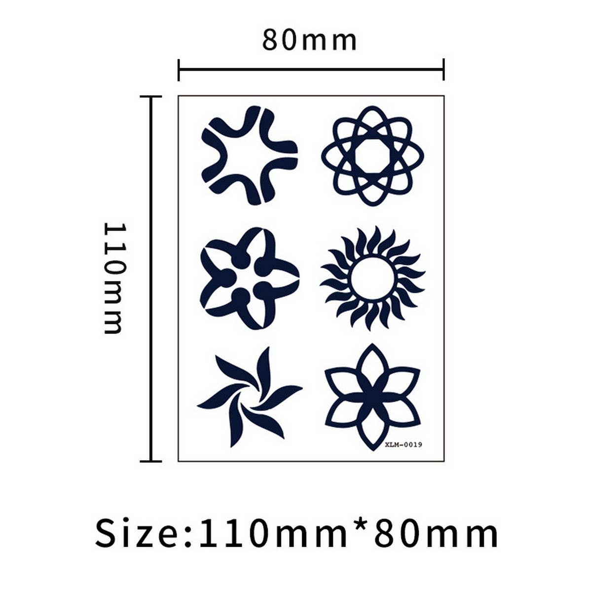 Gardenia Blue Juice Tattoo Stickers Waterproof