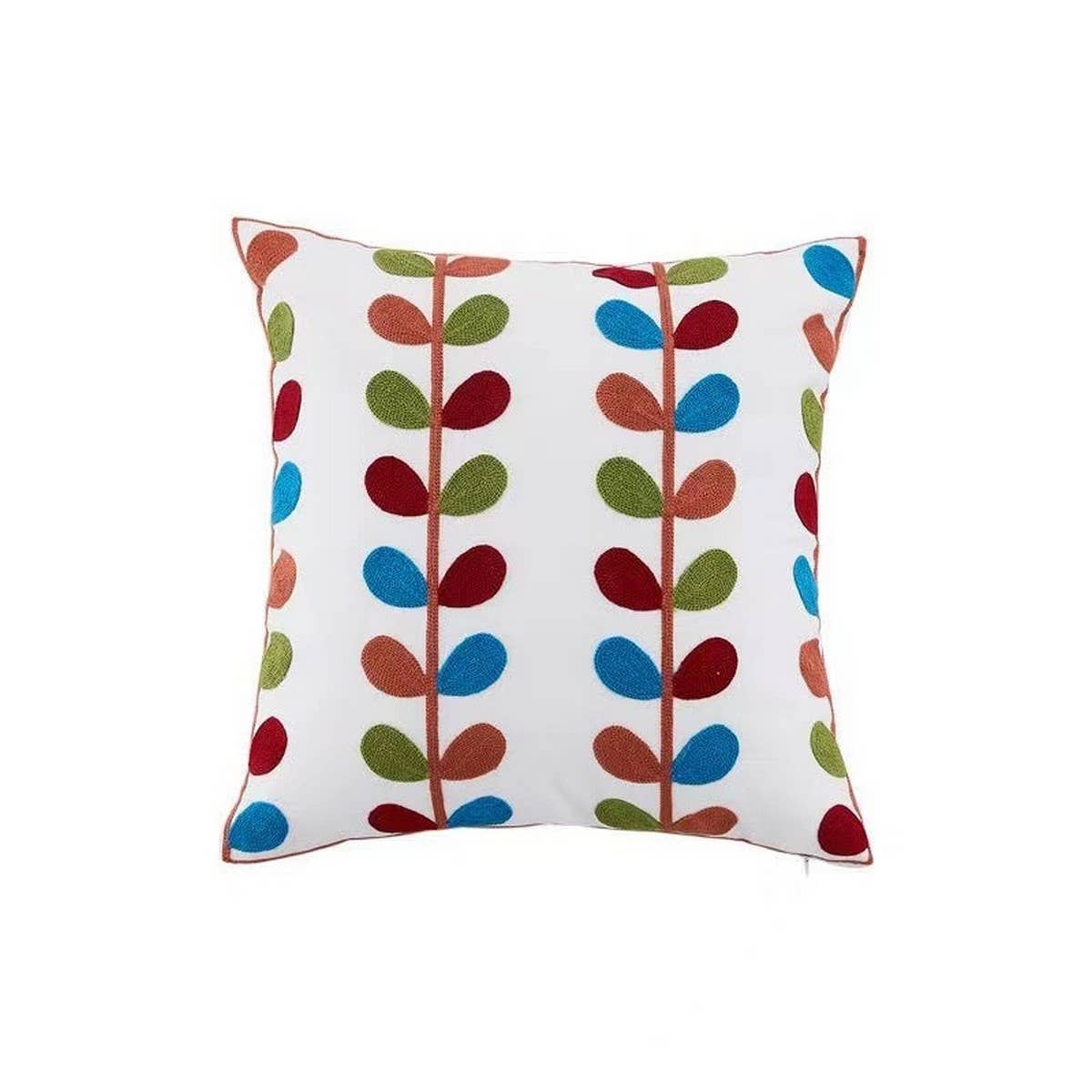 Embroidered Daisy Towel Stitch Cushion Cover